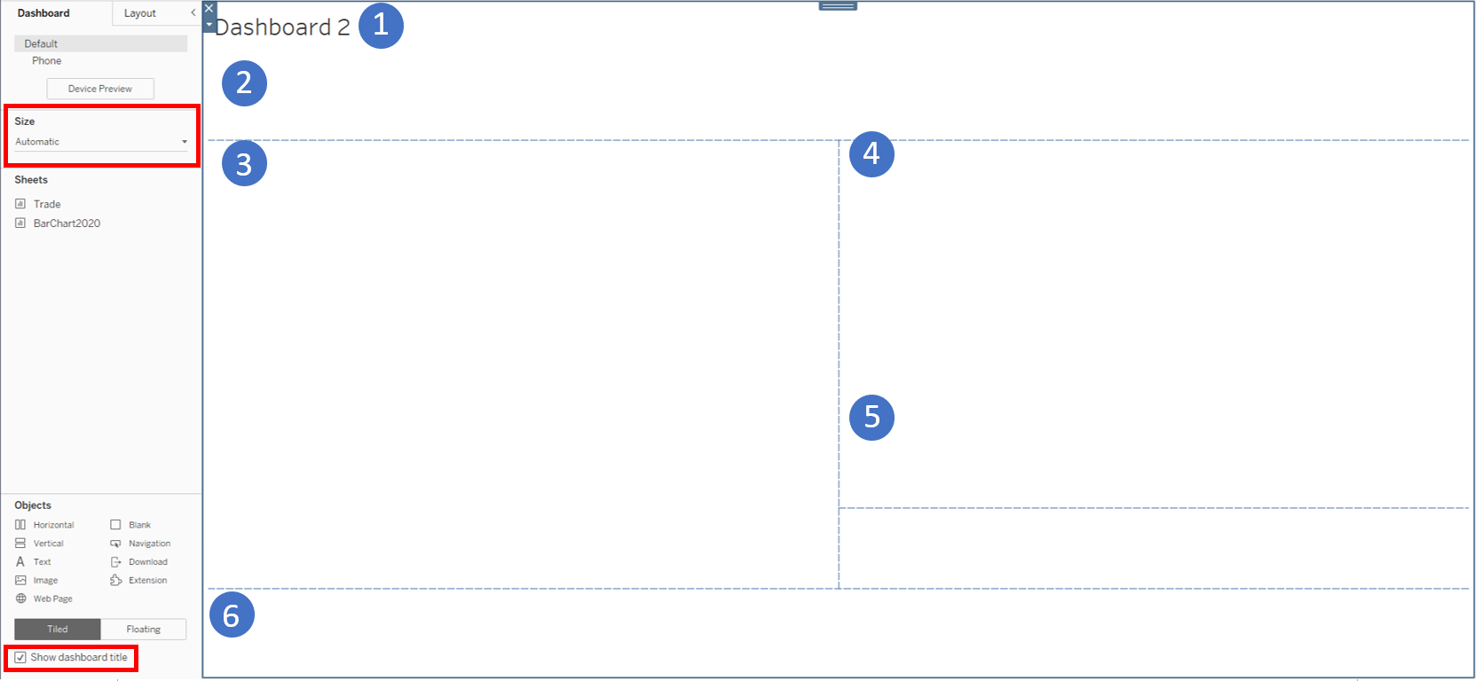 Dashboard wireframe