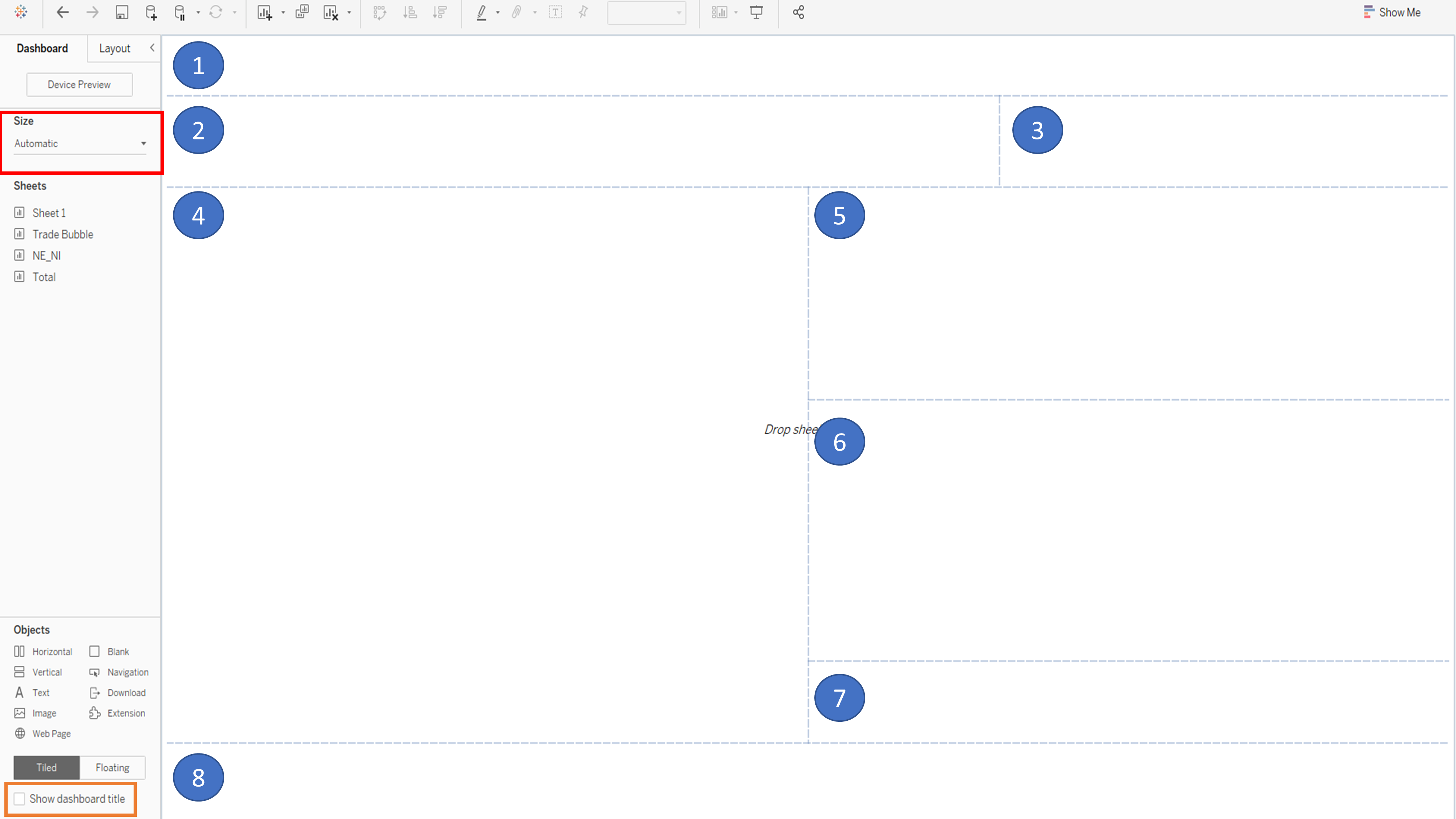 Dashboard wireframe